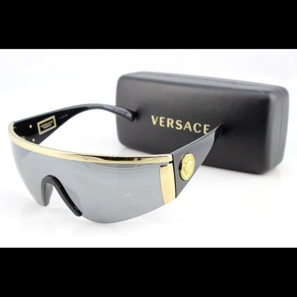 💯 - Versace New Ve2197 1252/6g Shield Mod 2197 Sunglasses - Picture 12 of 12
